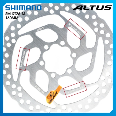 Đĩa Thắng SHIMANO RT26 160mm (Kèm 6 Ốc)