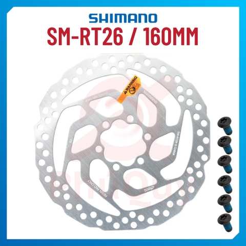 Đĩa Thắng SHIMANO RT26 160mm (Kèm 6 Ốc)