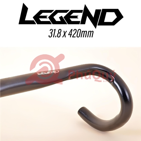 Ghi đông LEGEND Cong Dẹp Nhôm 31.8  Size 420mm