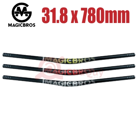 Ghi Đông MTB Cánh Én 31.8 MAGICBROS - ĐEN ĐỎ