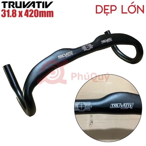 Ghi Đông Nhôm TRUVATIV 31.8 Cong Dẹp Lớn