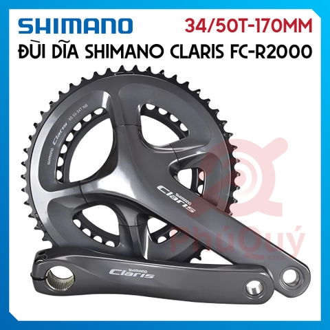 Dĩa SHIMANO Claris R2000 34/50T-170mm
