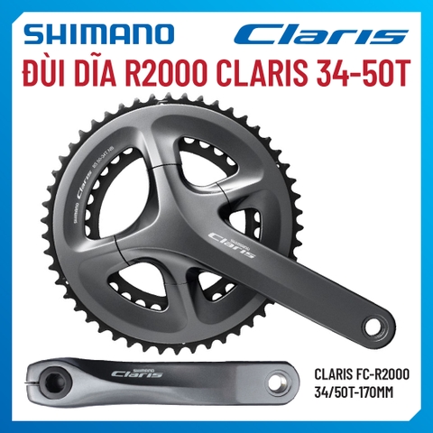 Dĩa SHIMANO Claris R2000 34/50T-170mm