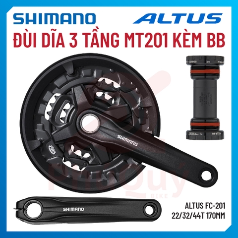 Dĩa SHIMANO FC-MT210-22/32/44T-170mm Kèm BB
