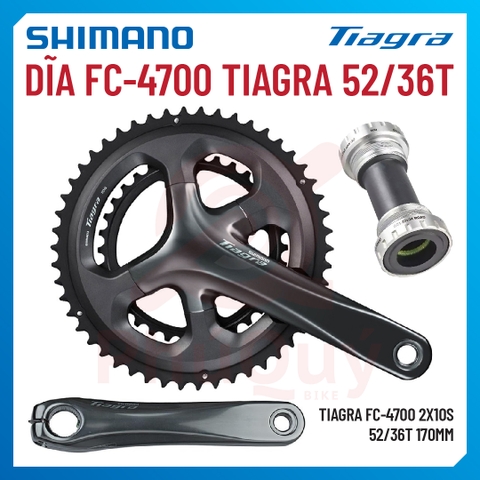 DĨA SHIMANO TIAGRA FC-4700 KÈM BB 52-36T