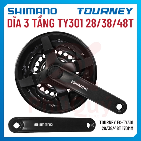 DĨA SHIMANO 3 TẦNG SHIMANO 48T 170mm FC-TY301