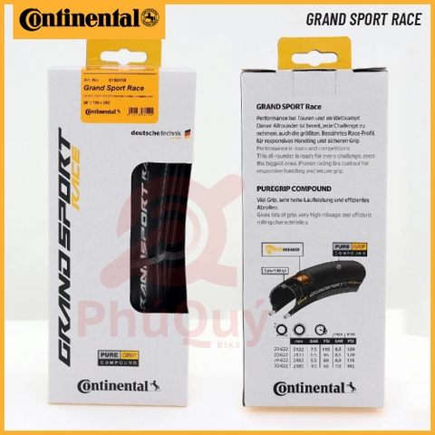 Vỏ Gấp 700x28c Continental Grand Sport Race Có Chống Đinh Hộp Trắng