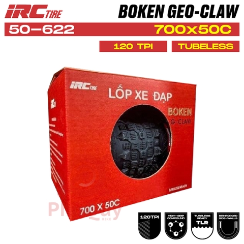 Vỏ IRC 700x50c Boken G-Claw TLR (VAT)
