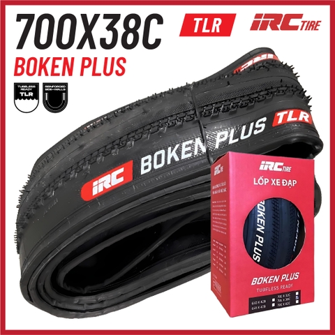Vỏ IRC Tubeless 700x38c Boken Plus Kevlar Tubeless (VAT)