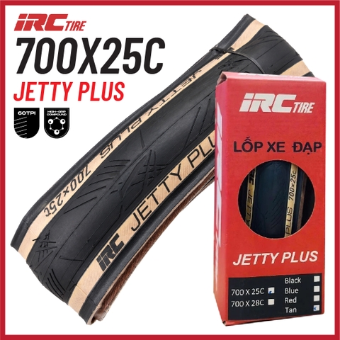 Vỏ IRC 700x25c Jetty Plus Kevlar Bead (VAT)