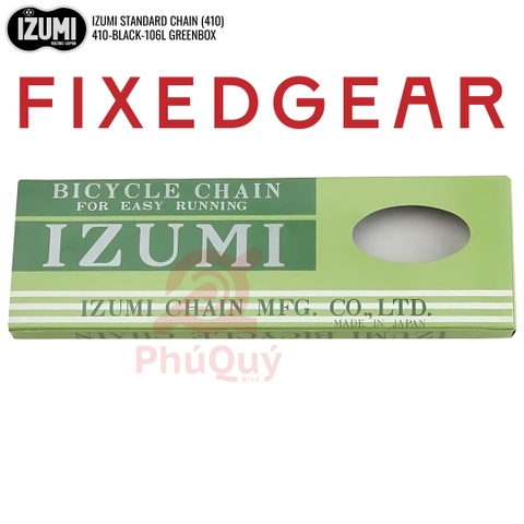 Sên FixedGear IZUMI Đen Hộp Xanh Lá Chính Hãng Made in Japan