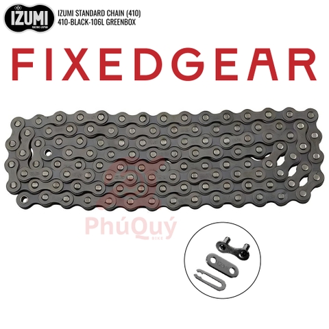 Sên FixedGear IZUMI Đen Hộp Xanh Lá Chính Hãng Made in Japan