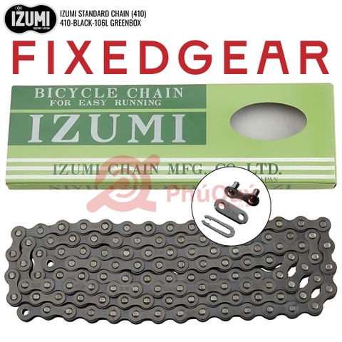 Sên FixedGear IZUMI Đen Hộp Xanh Lá Chính Hãng Made in Japan
