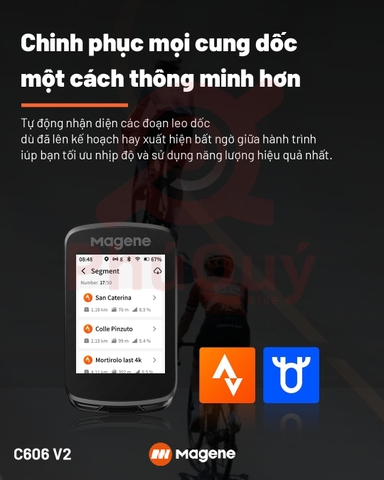 Đồng Hồ Magene C606 V2 GPS Thông Minh