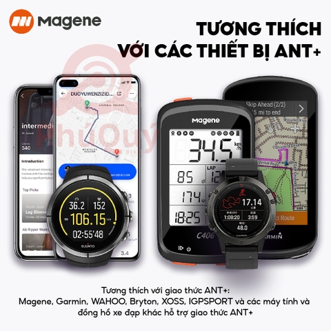 Cảm Biến Nhịp Độ MAGENE S314 Không Dây ANT+ BLUETOOTH
