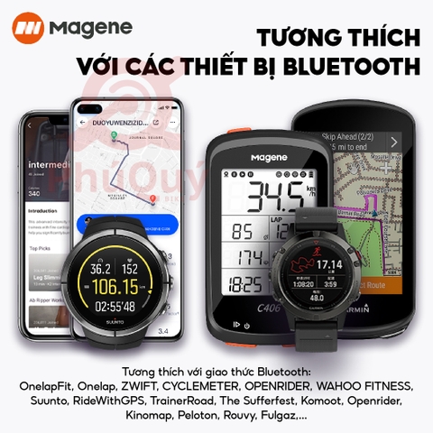 Cảm Biến Nhịp Độ MAGENE S314 Không Dây ANT+ BLUETOOTH