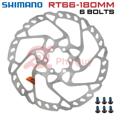 Đĩa Thắng SHIMANO RT66 180mm (Kèm 6 Ốc) HÀNG HỘP VAT