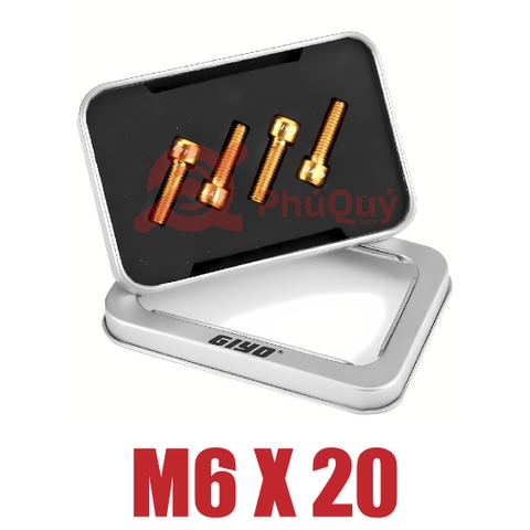 Ốc Đùi Dĩa Trái M6X20 GIYO Vàng / 7 Màu