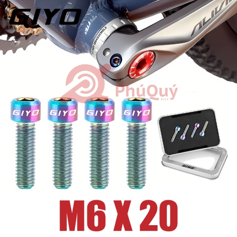 Ốc Đùi Dĩa Trái M6X20 GIYO Vàng / 7 Màu