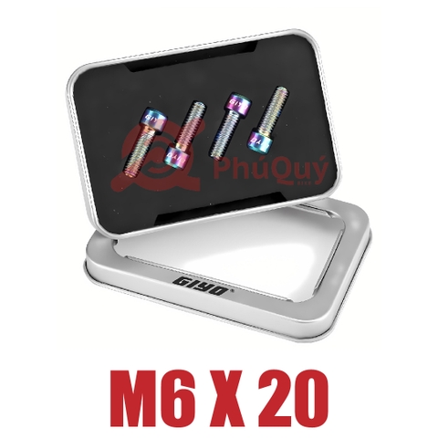 Ốc Đùi Dĩa Trái M6X20 GIYO Vàng / 7 Màu