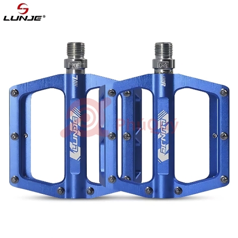 Pedal Nhôm CNC LUNJE XT-T002 Xanh, Đen, Đỏ