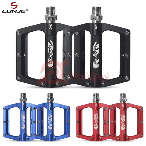 Pedal Nhôm CNC LUNJE XT-T002 Xanh, Đen, Đỏ