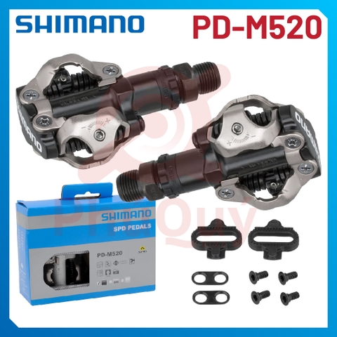 Pedal MTB SHIMANO M520  CHÍNH HÃNG (VAT) KÈM CAN