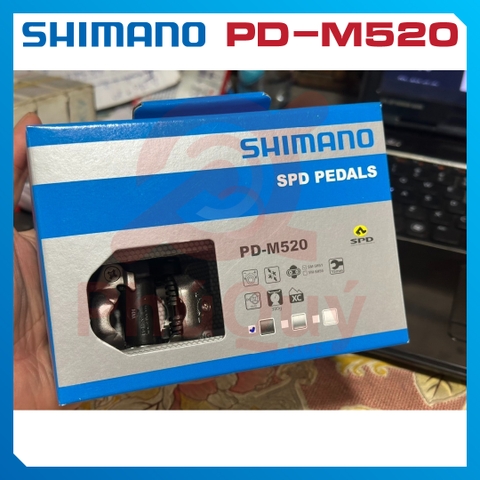 Pedal MTB SHIMANO M520  CHÍNH HÃNG (VAT) KÈM CAN