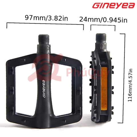 Pedal Nhựa GINEYEA Trục Côn Bi