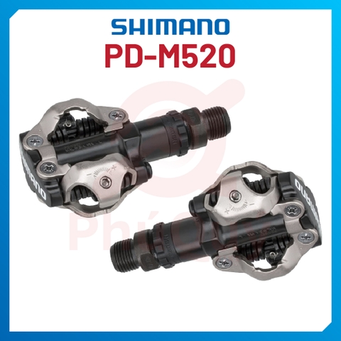 Pedal MTB SHIMANO M520  CHÍNH HÃNG (VAT) KÈM CAN