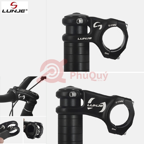Pô tăng Nhôm 31.8 LUNJE Nghiêng 15 Độ Dài 50/70mm