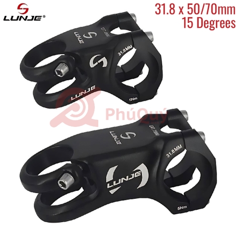 Pô tăng Nhôm 31.8 LUNJE Nghiêng 15 Độ Dài 50/70mm