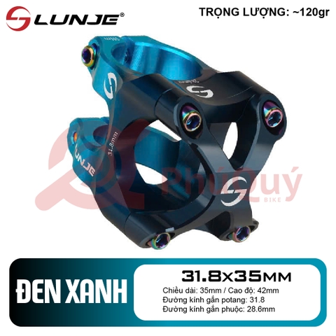 Pô Tăng LUNJE 35mm 31.8 CNC 2 Màu A015