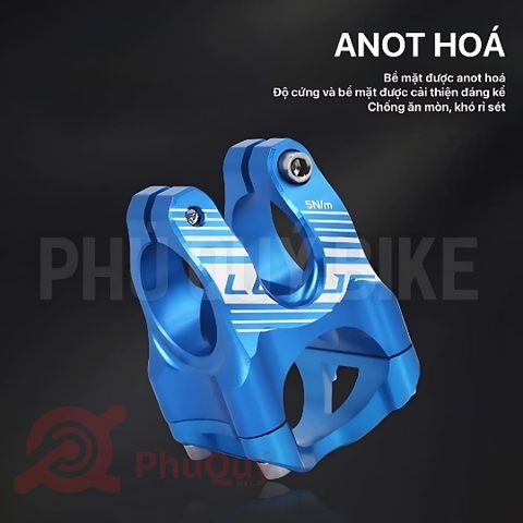 Pô tăng LUNJE Nhôm CNC 31.8 ĐEN ĐỎ XANH