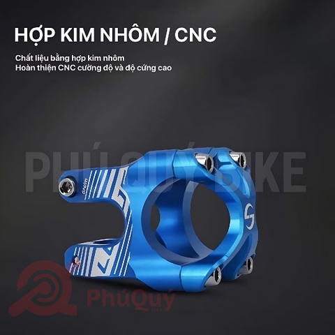 Pô tăng LUNJE Nhôm CNC 31.8 ĐEN ĐỎ XANH