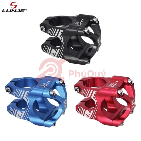 Pô tăng LUNJE Nhôm CNC 31.8 ĐEN ĐỎ XANH