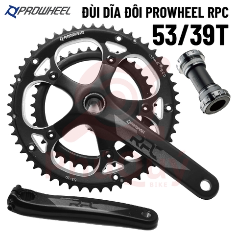 Đùi DĨa Đôi 53-39T Prowheel RPC Kèm BB