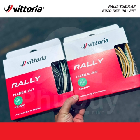 Vỏ Bozo Vittoria Tubular Rally 700x25c HÔNG VÀNG
