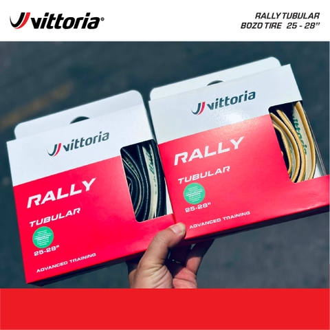 Vỏ BoZo Vittoria Tubular Rally 700x25 HÔNG ĐEN ( VAT )