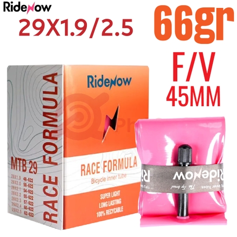 RUỘT RIDENOW SIÊU NHẸ 66gr 29x1.9/2.5 Van 45mm F/V
