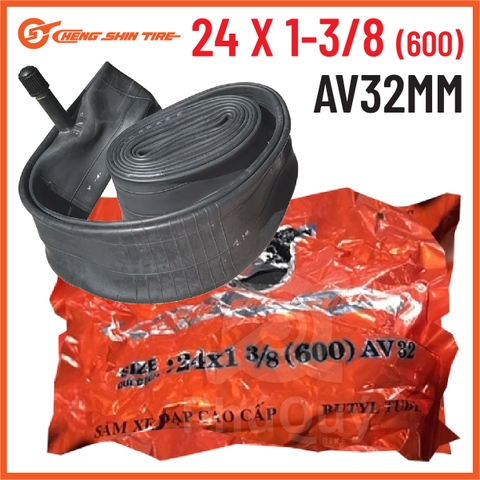 Ruột Cheng Shin 24x1-3/8 (600) Van Xe Máy 32mm A/V (VAT)