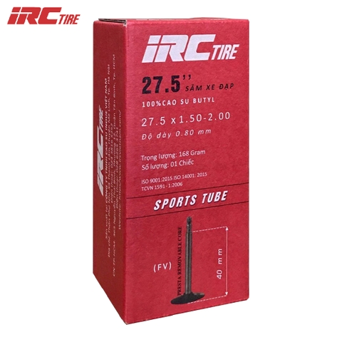 Ruột IRC 27.5x1.5-2.00 Van Pháp FV 40mm (VAT)