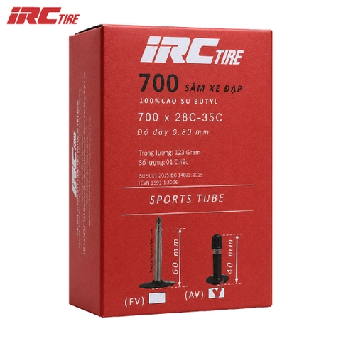 Ruột IRC 700x28/35 Van Pháp FV 60mm (VAT)