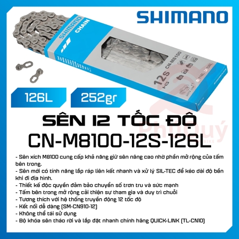 Sên 12 SHIMANO CN M8100 126L HỘP
