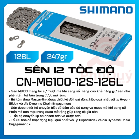 Sên 12 M6100 HỘP 126L SHIMANO