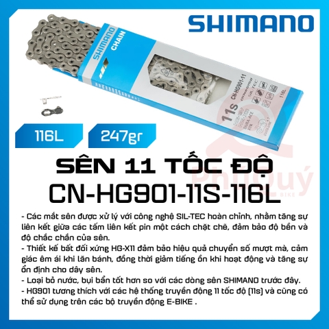 SÊN 11 SHIMANO DURAC-ACE CN HG 901 116L HÀNG HỘP