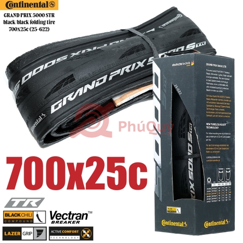 Vỏ Gấp 700x25c Continental 5000 STR GrandPrix TUBELESS