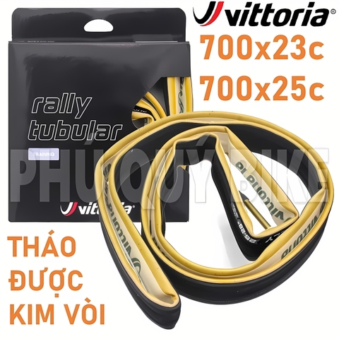 Vỏ Bozo Tubular VITTORIA 700x23c 700x25c THÁO ĐƯỢC KIM VÒI