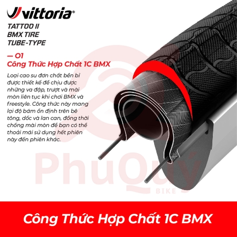 Vỏ Vittoria Tattoo II 26x2.3 Rigid Full Đen (VAT)