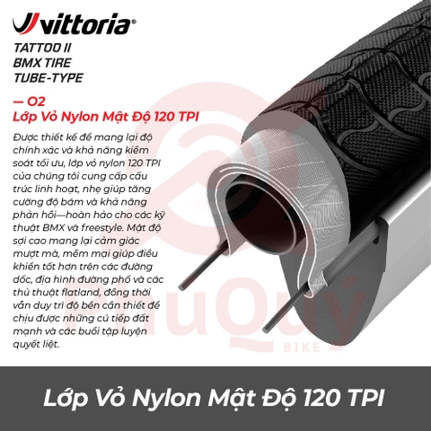 Vỏ Vittoria Tattoo II 26x2.3 Rigid Full Đen (VAT)